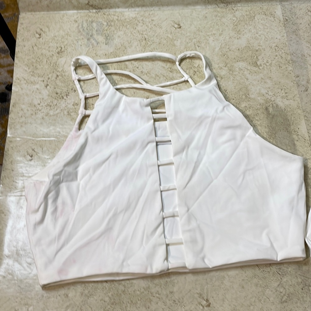 inLUV 2 piece cream legging and bra set size L